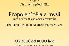 Pozvánka na přednášku: Propojení těla a mysli